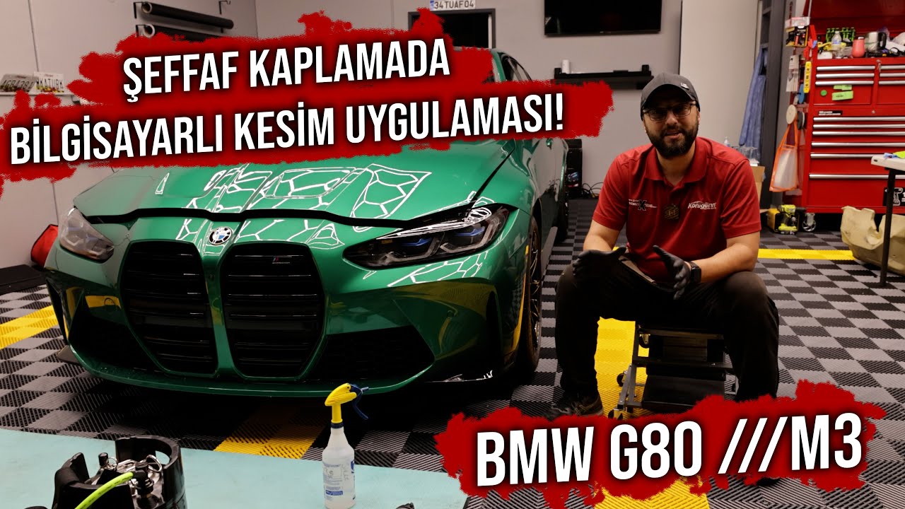 Şeffaf Kaplama Bilgisayarlı Kesim (Pre-Cut) Uygulaması - BMW G80 ///M3