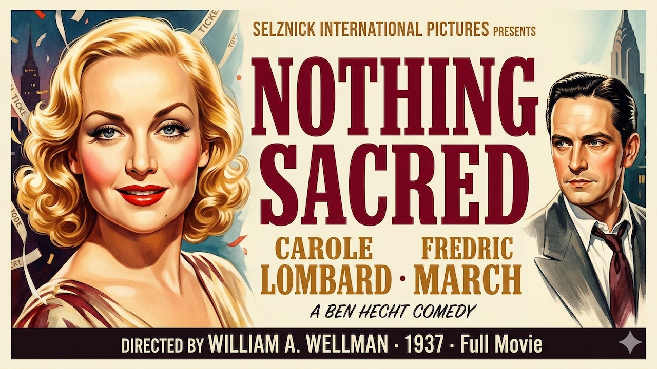 Nothing Sacred (1937) | Carole Lombard & Fredric March | Screwball Comedy | Full Movie