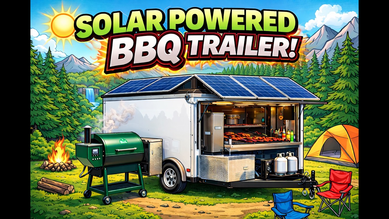 Solar Powered  BBQ trailer build episode 1