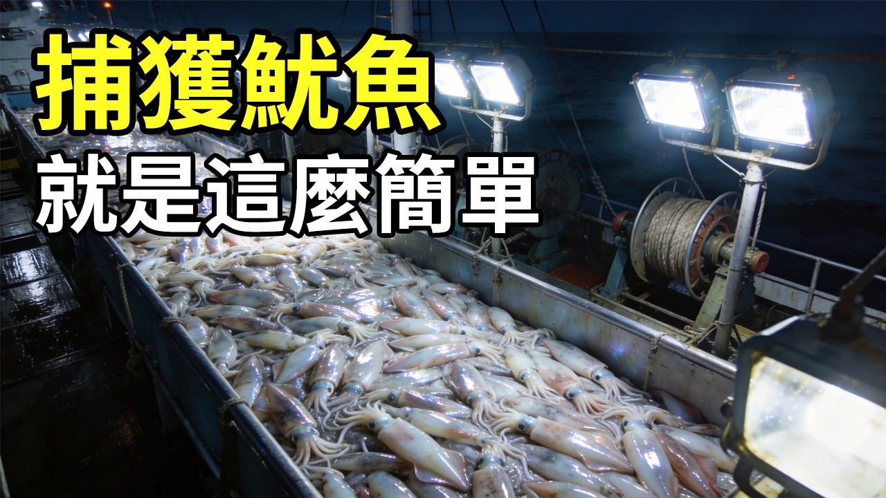 漁民竟然用「畫筆」捕魚？揭開捕魷船深夜的驚人真相！這招讓魷魚乖乖就範，連誘餌都省了！#魷魚#捕魚#討海人#海鮮#冷知識#台灣漁業#紀錄片#海洋秘密