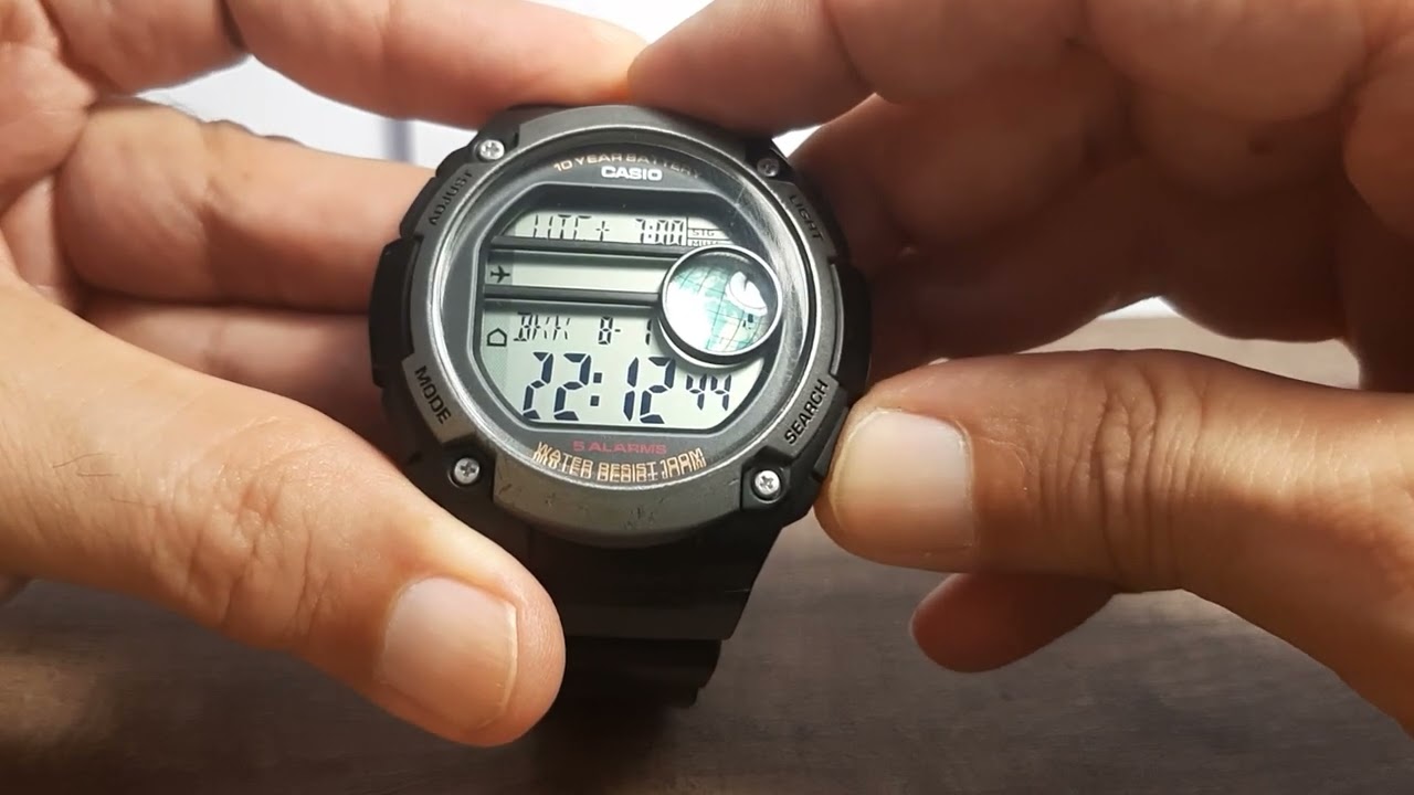 CASIO AE-3000W CONFIGURACIÓN DE HORA MUNDIAL