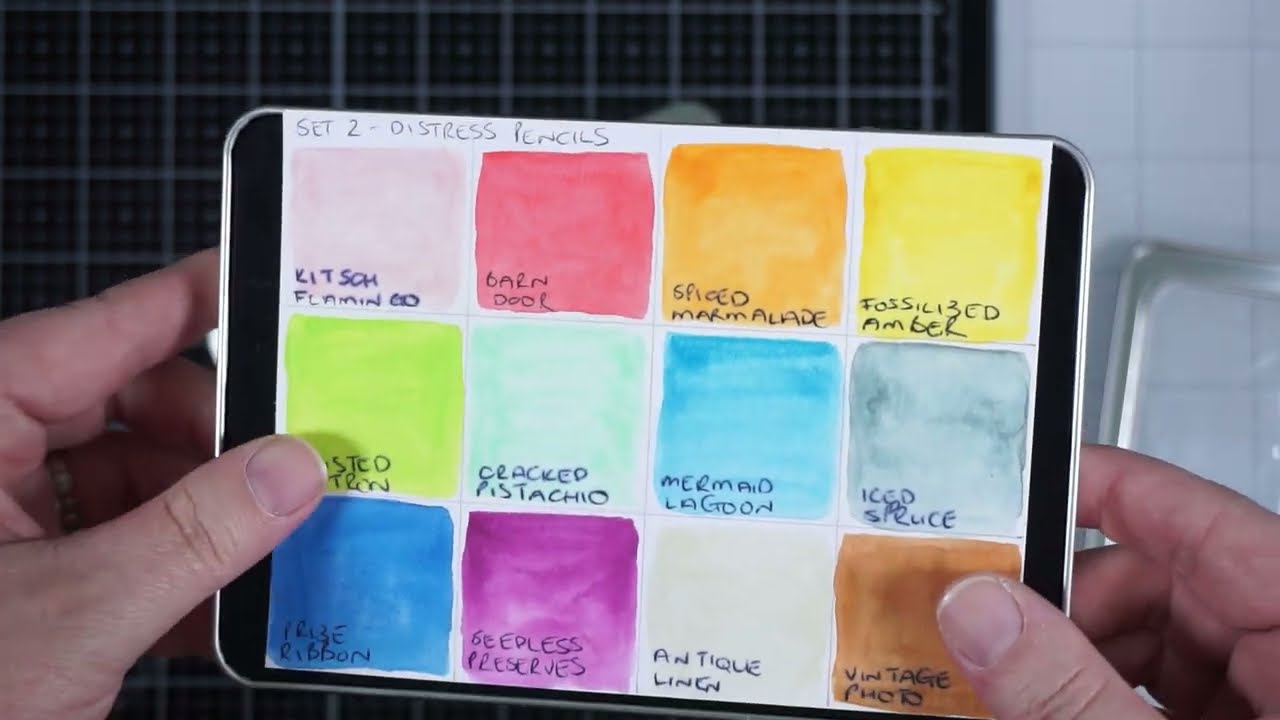 How I Organize My Tim Holtz Distress Watercolor Pencil Color Charts