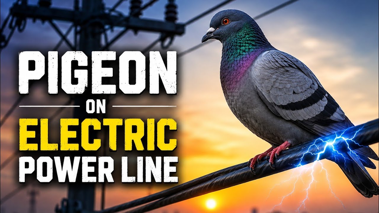 PIGEONS ON POWER LINES⚡⚡: THE SCIENCE OF HOW THEY STAY SAFE🕊️🕊️