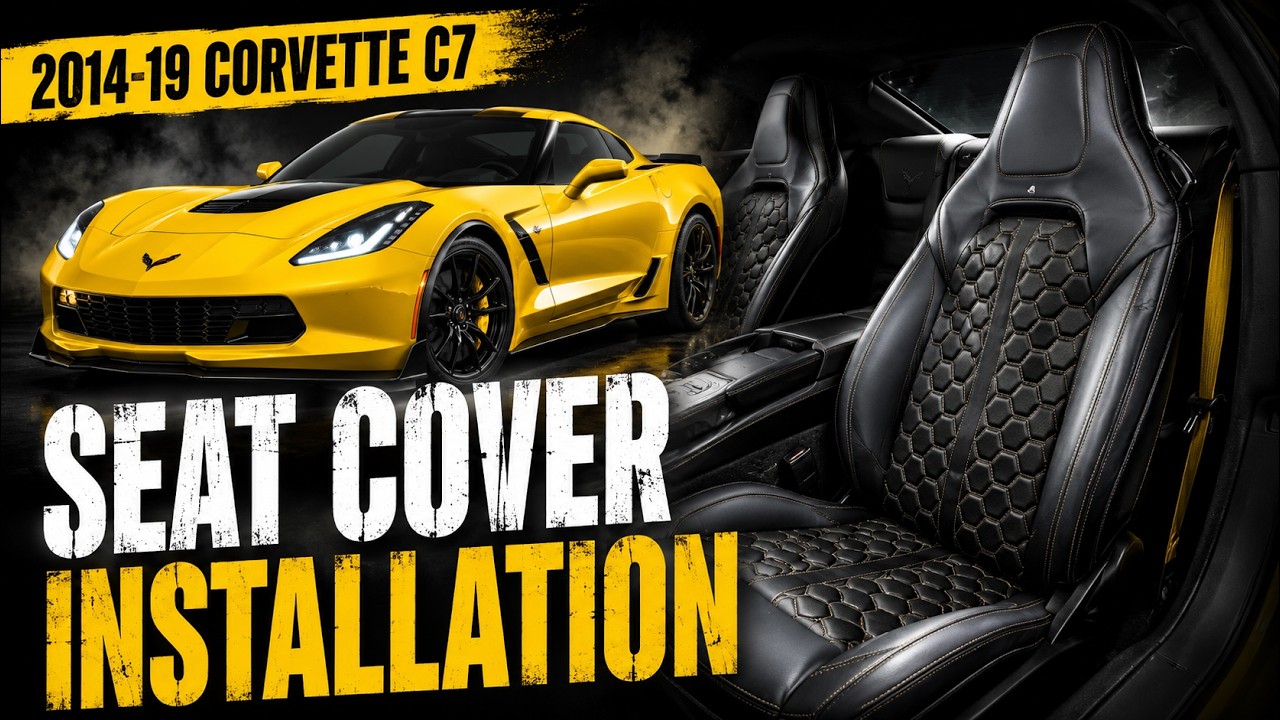 2014-19 Corvette C7 Kustom Interior Custom Leather Seat Covers Installation @Whiplashed Media