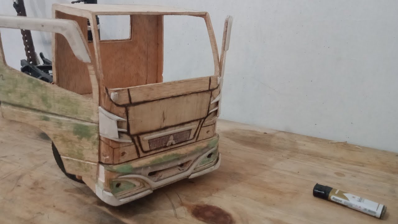 cara membuat engsel pintu RC miniatur truck