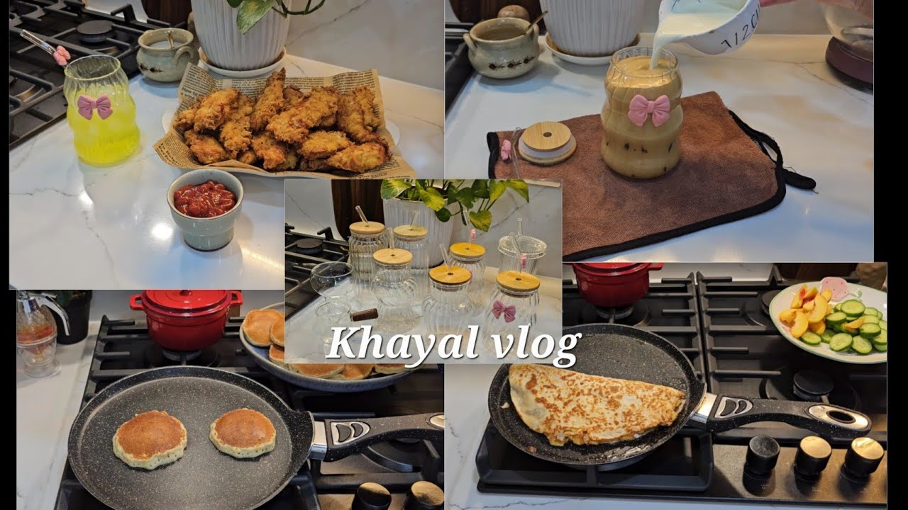 Kurdish daily vlog  ئایس لاتێ و کریسپی مریشک لەگەڵ نانێکی بەیانی زۆر خۆش