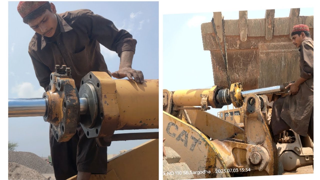 cat 966D hydraulic jack seal change