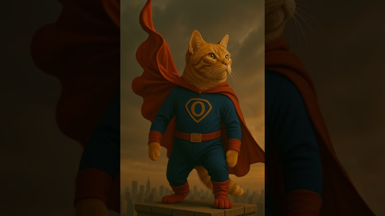 &ldquo;Cat Hero vs Meteor | The Unexpected Savior&rdquo; #aiartist #cat #funnyanimal #aiartwork #funny #cute