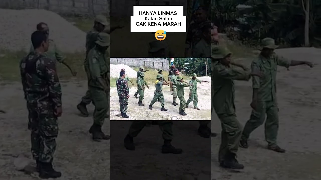 Tahan Tawa  || Pak Hansip sedang Fokus latihan Baris-berbaris 