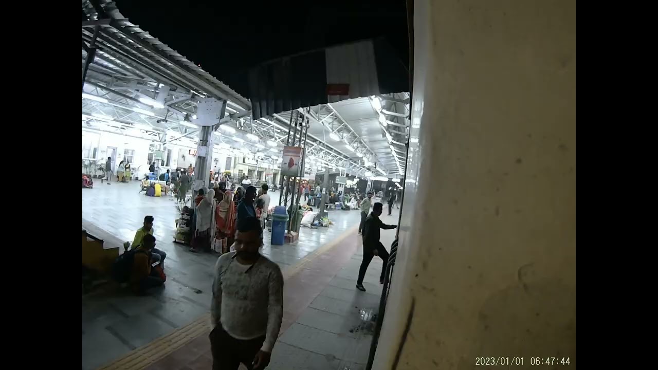 Hanumangarh Junction Railway Station | Night View Platform Life  Original Train Travel Video #train