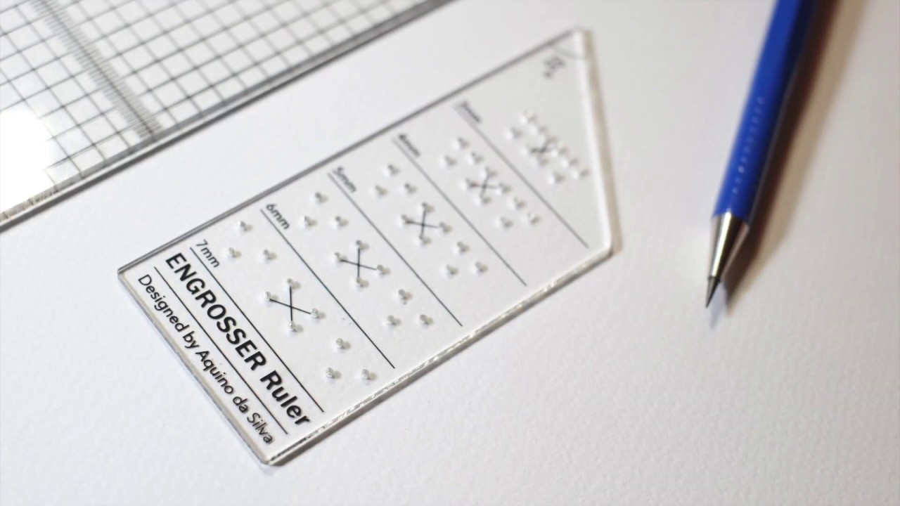 Engrosser Ruler - Tutorial video (proportion of 2:1:2)