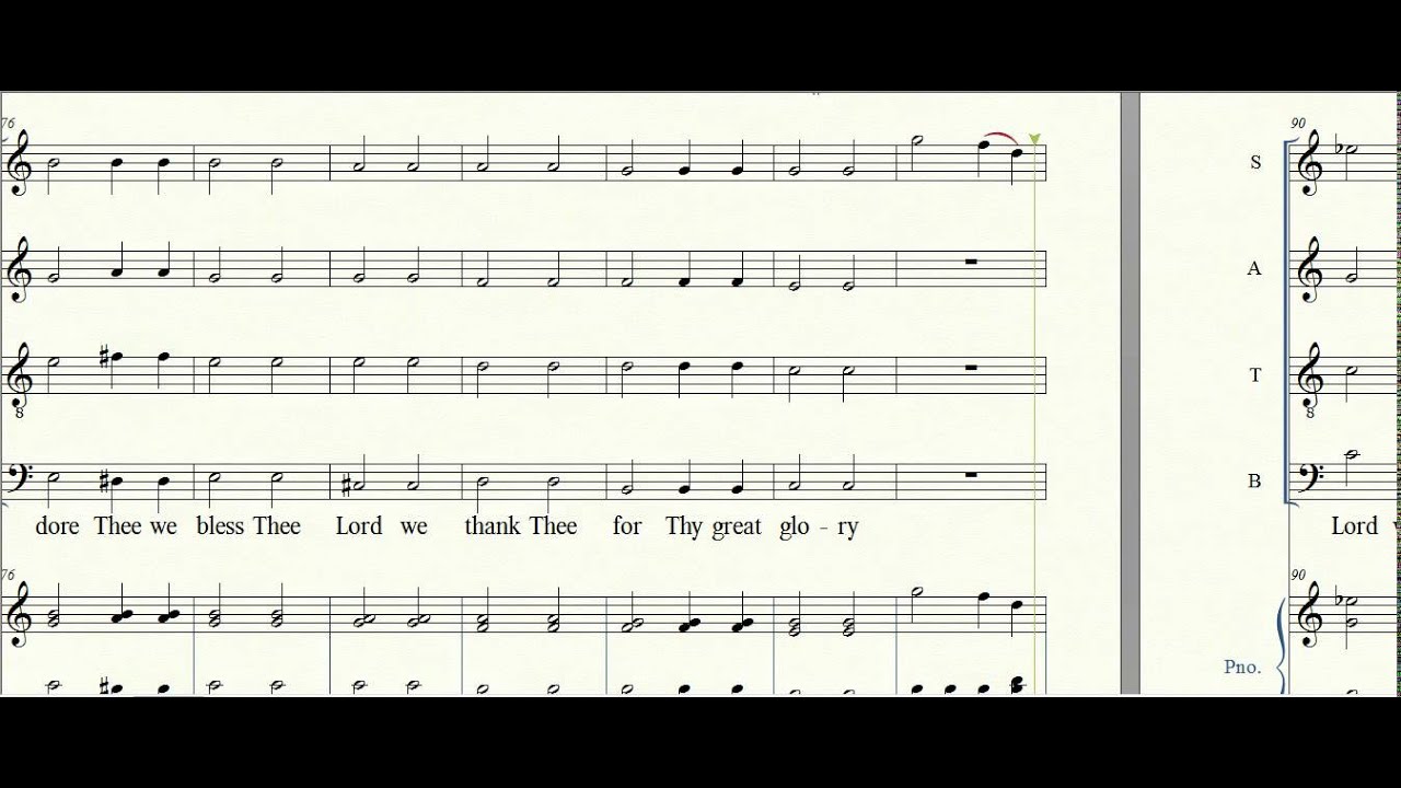 Glorious is Thy Name Bass