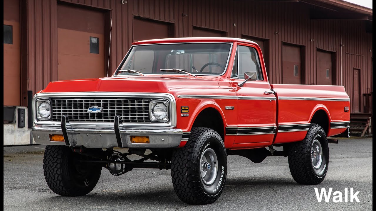 Chevrolet K10 4x4 Walk 1972 года выпуска ~ Silver Arrow Cars Ltd