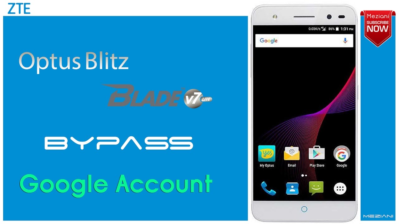Bypass Google Account ZTE Blitz Remove FRP Blade V7