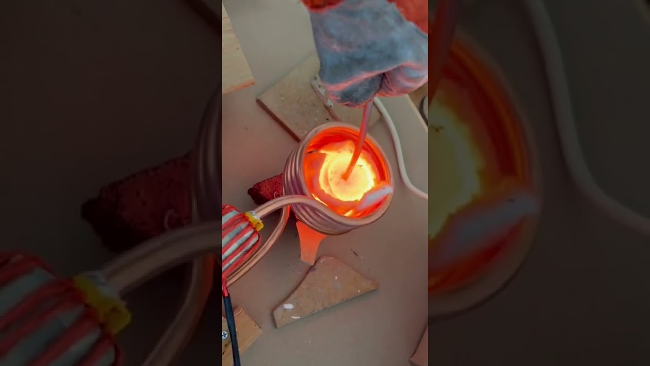 Melting 2 lbs copper scrap with home made feedback induction heater