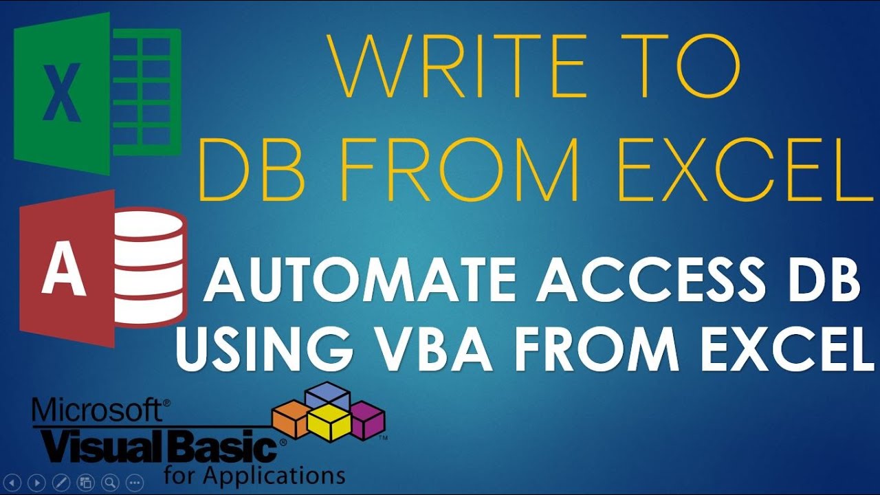 Write Data to Access Database from Excel UI. Excel to Access Automation using VBA - 2