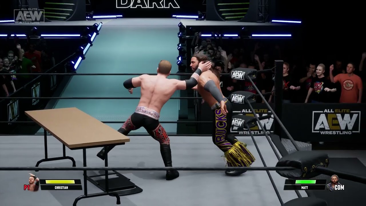 Christian Cage DIVES Through The Table - AEW Fight Forever