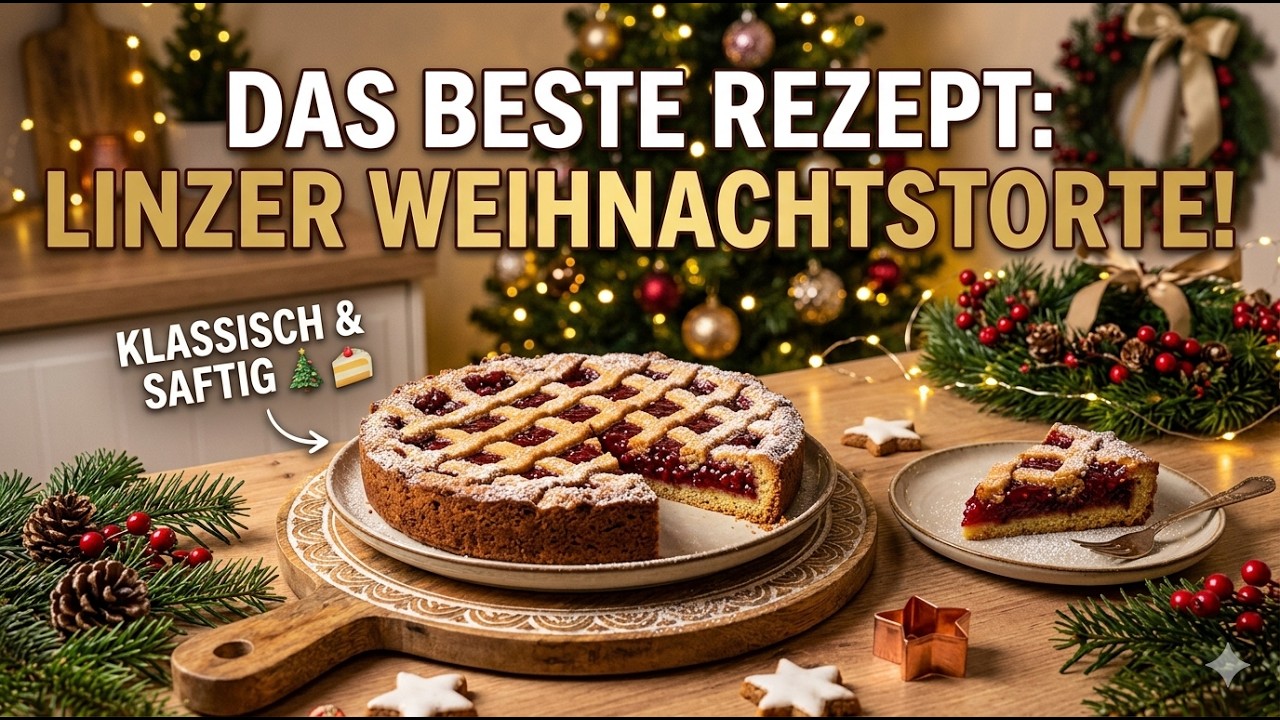 Linzer Weihnachtstorte – Das Originalrezept für festlichen Genuss! 🎄🍰