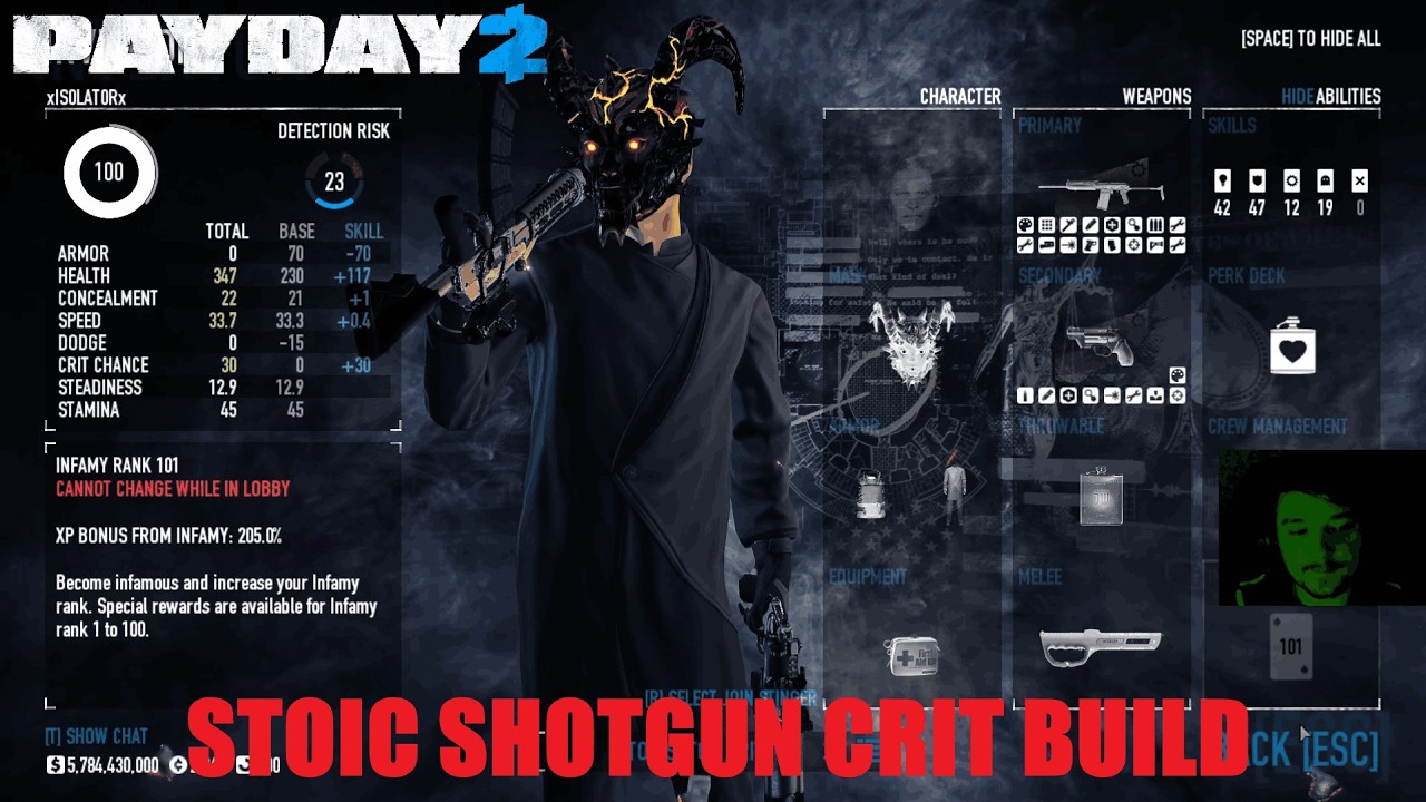 Payday 2 stoic shotgun crit deathwish build