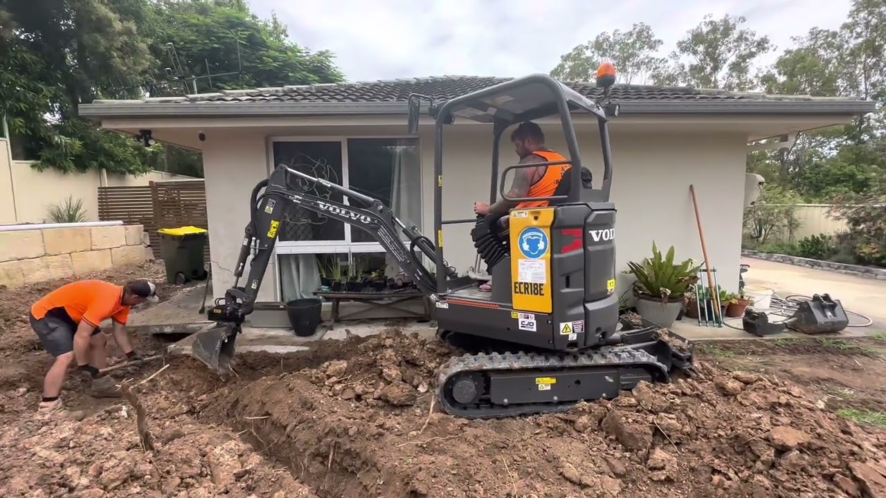 Volvo ECR 18 1.8 ton excavator.