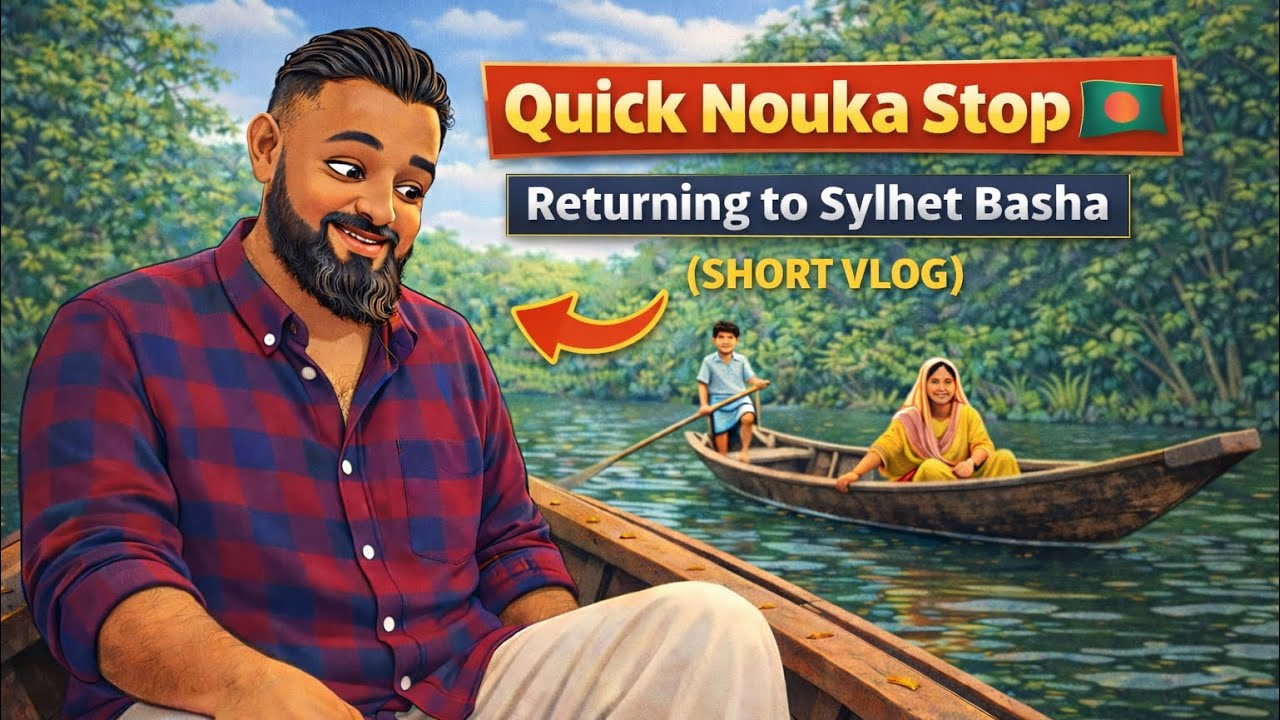 Quick Nouka Stop 🇧🇩 | Returning to Sylhet Basha (Short Vlog) | 0.89