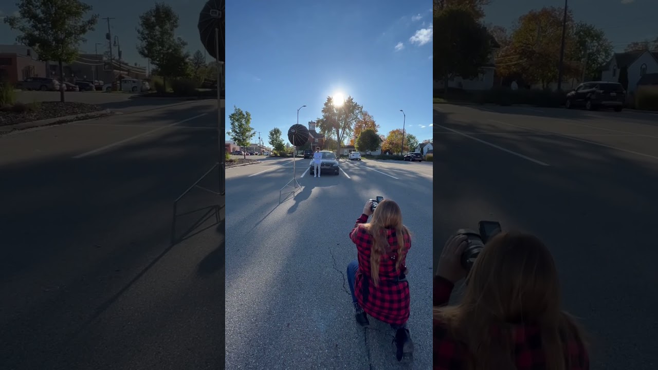 High school senior portraits with BMW #michiganphotographer