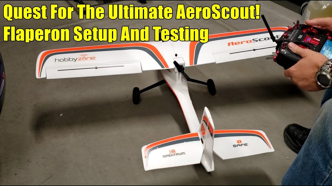 HobbyZone AeroScout S2 1.1m Flaperon Test and Setup