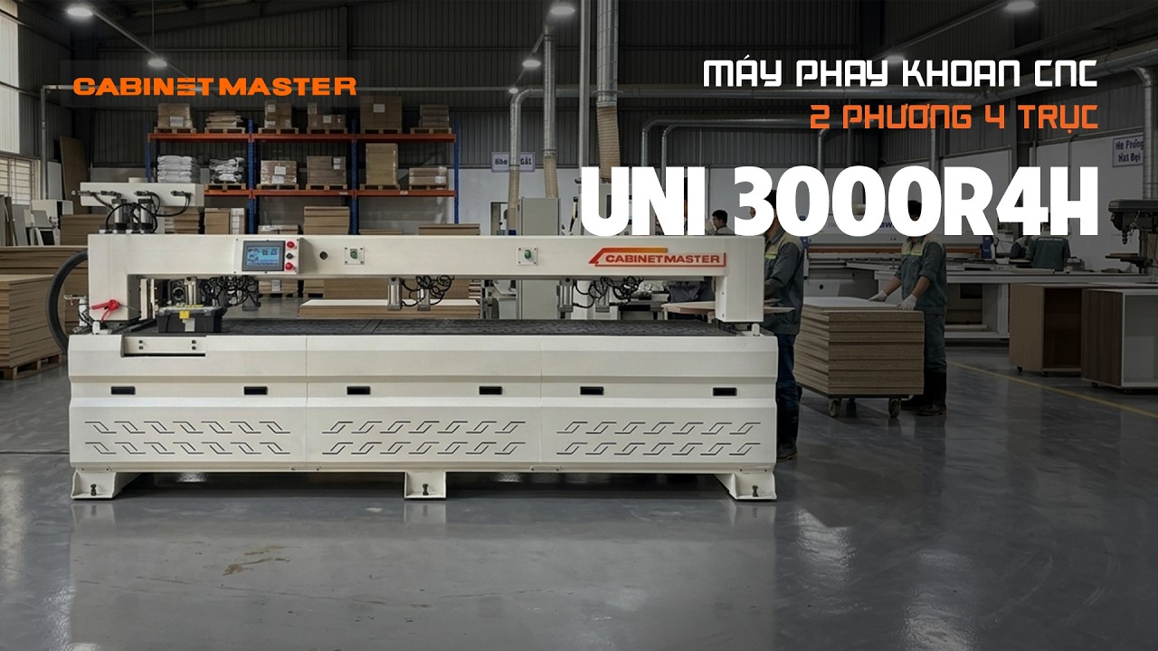 Máy Phay Khoan CNC 2 Phương 4 Trục | Chính Xác - Năng Suất - Tối Ưu | UNI 3000R4H