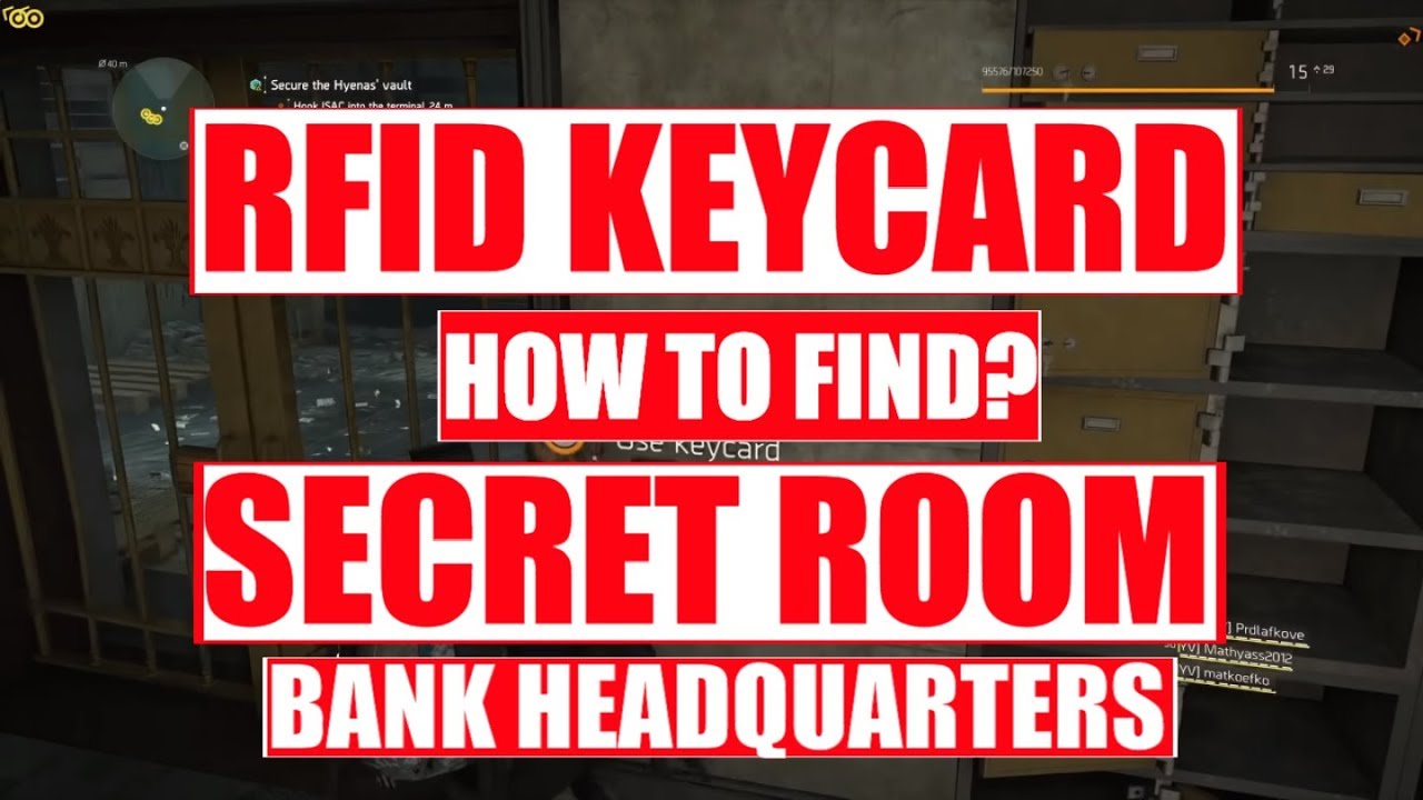 The Division 2 | How to Open a Secret Room Using RFID Keycard | Bank Headquarters Mission