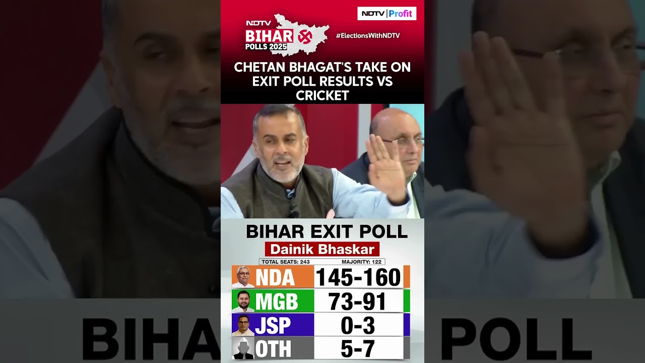 Chetan Bhagat Shares His Take On Exit Poll Results Vs Cricket | Bihar Exit Polls 2025 #bihar #viral