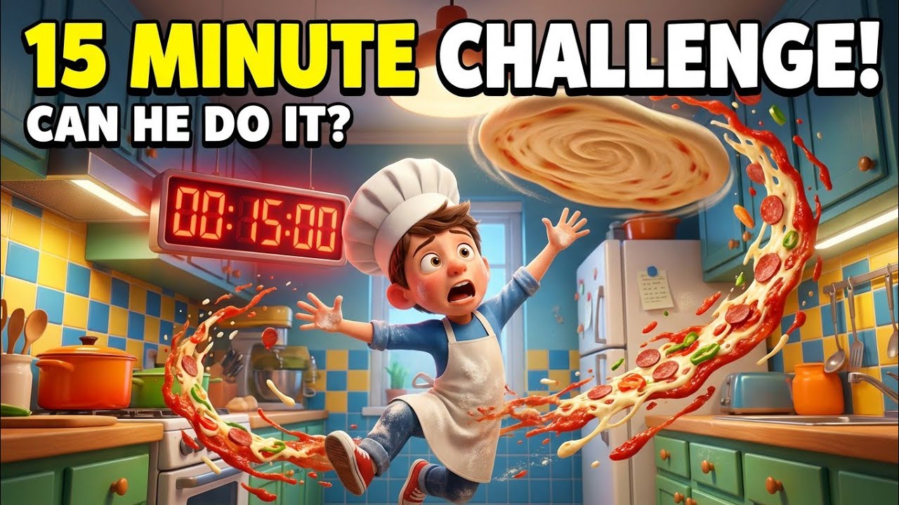 15 Minute Pizza Challenge GONE WRONG! 🍕🔥 (Funniest Kitchen FAIL Ever 😂) @taruntoon-01 