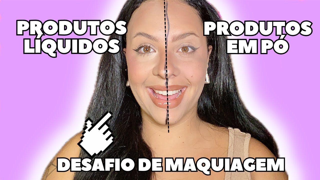 DESAFIO MAKEUP: Produtos em p&oacute; VS Produtos l&iacute;quidos 😱 | Melissa Verli