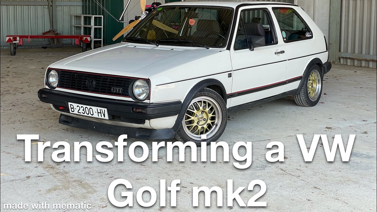 Transforming a Golf gti mk II, coilovers, wheels, detailing…