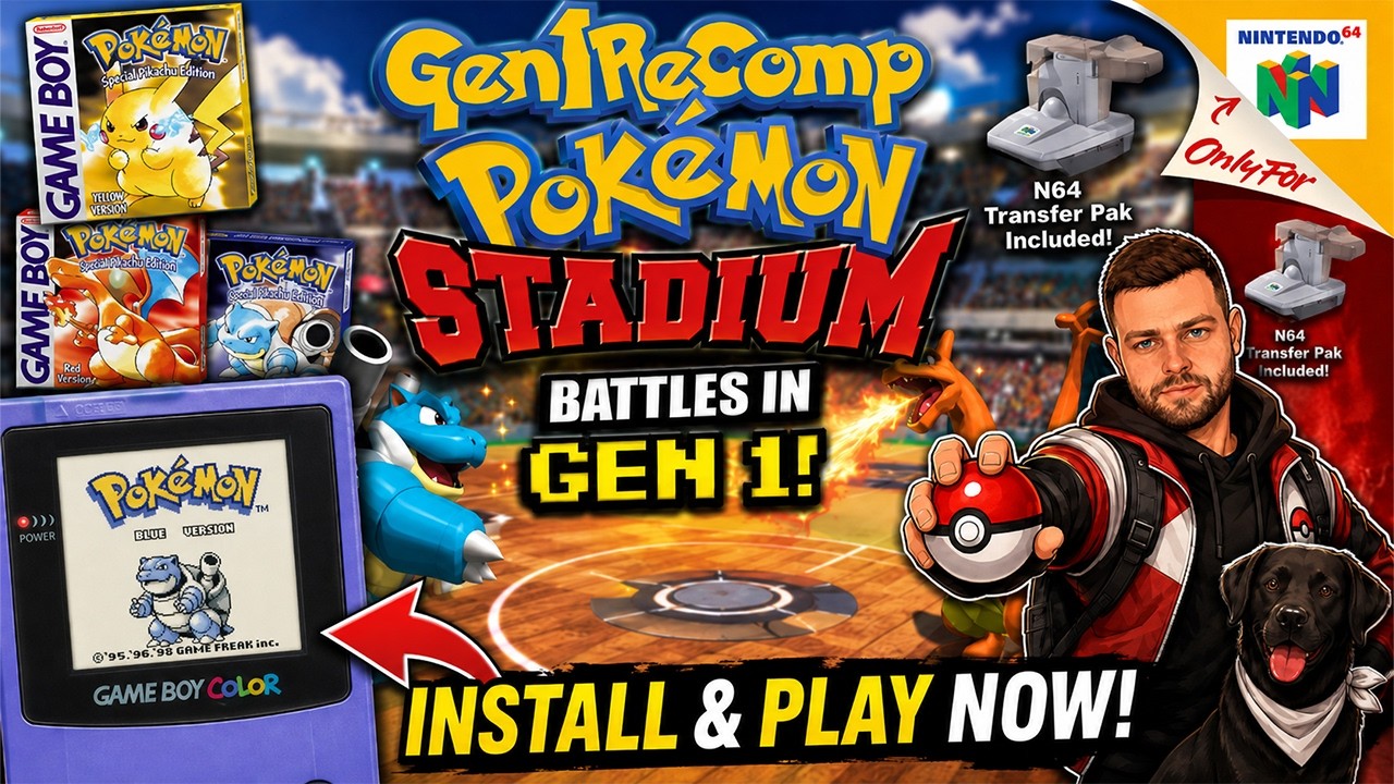 How To Get POKEMON STADIUM 3D Battles in GEN 1 RECOMP! THIS IS EPIC!!
