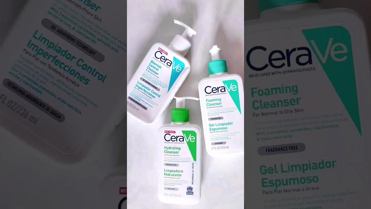 Jabones faciales CeraVe 🧼 Limpiadores CeraVe #skincare