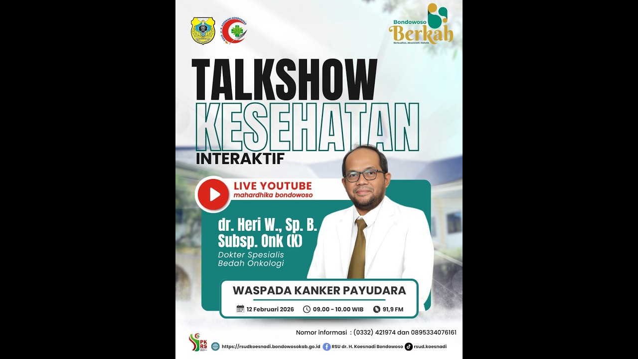 🔴LIVE #dialoginteraktif WASPADA KANKER PAYUDARA ll RSUD dr. H. KOESNADI BONDOWOSO