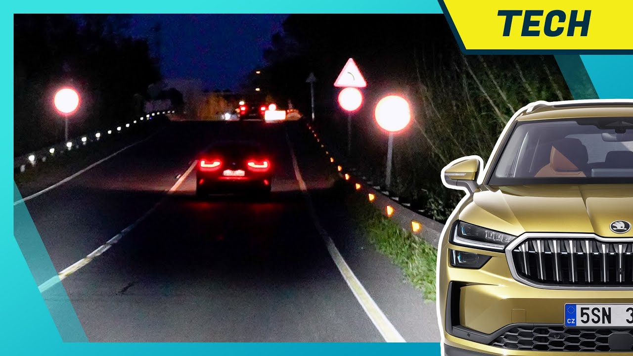 Matrix LED (2. Generation) im Skoda Kodiaq 2024 | Nachtfahrt mit Dynamic Light Assist
