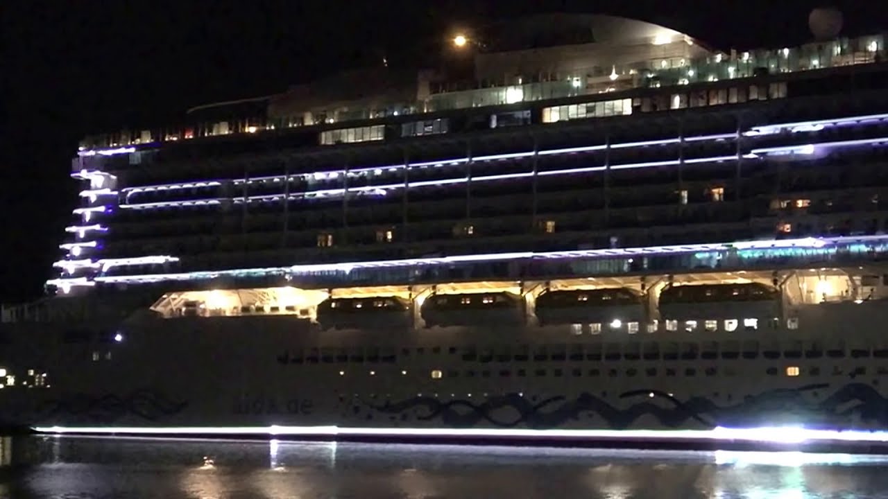 AiDAnova Taufevent- Test der Lightshow (Inszenierung AIDAnova) 26.08.2018