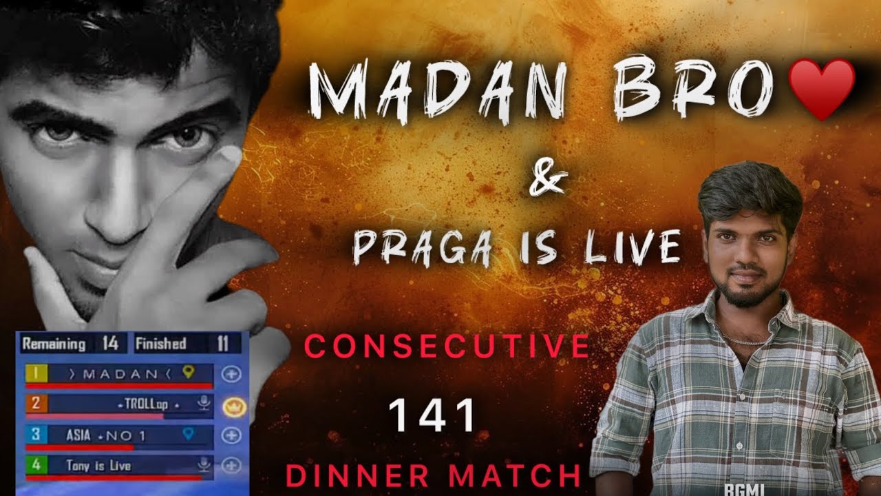 Helping CONSECUTIVE DINNER #141-MATCH & Big Fan MADAN bro & Team♥️ #madan #pragaislive #bgmilive 