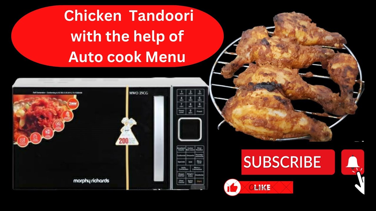 Tandoori chicken recipe with Auto Cook Menu Feature /How to use Auto Cook Menu in microwave
