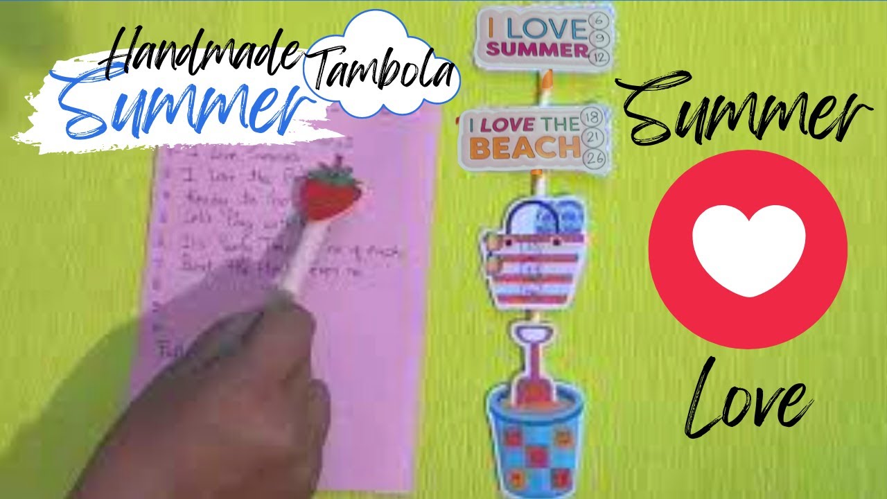 I Love Summer Tambola| Handmade Housie Summer Party Theme Kitty Party| Prachi Game Ideas
