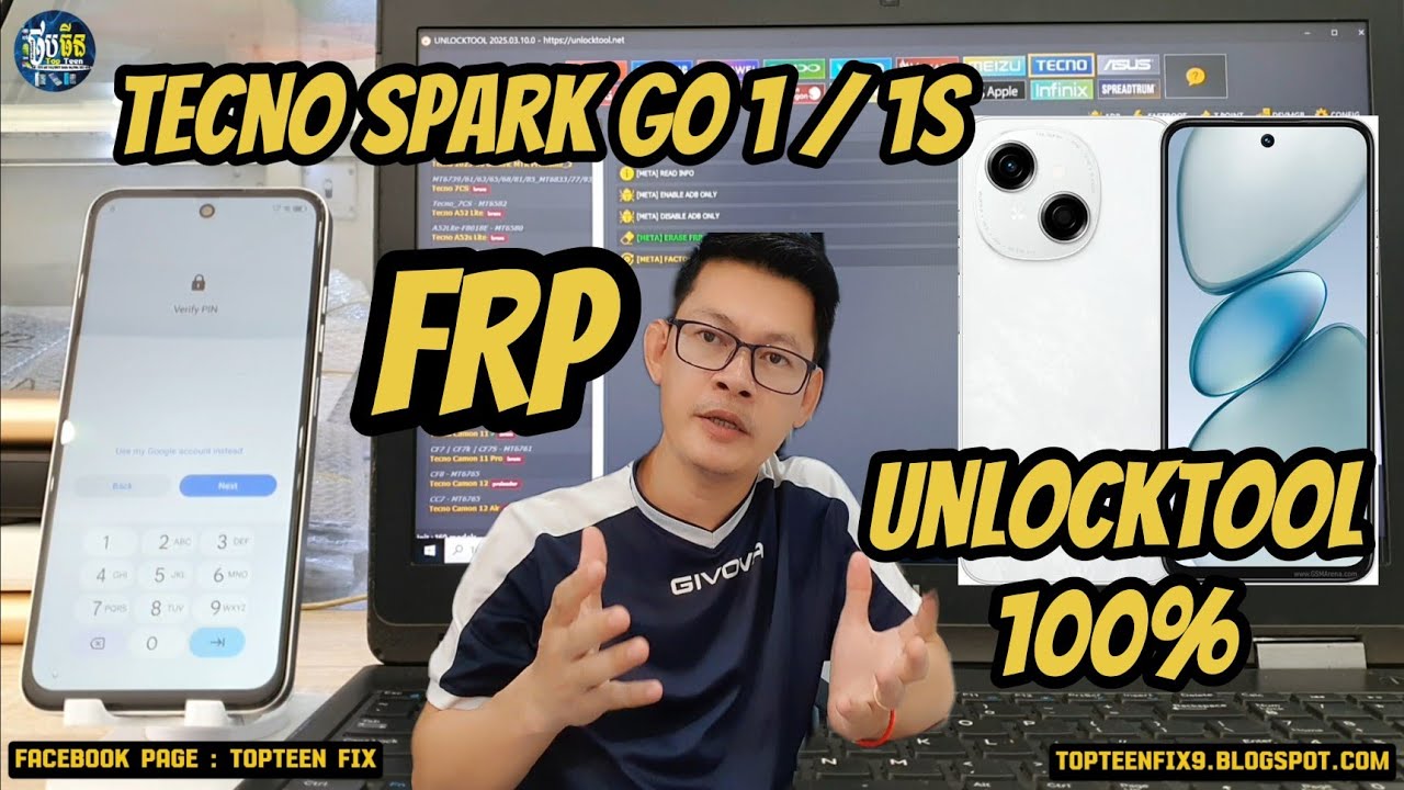 Инструмент для разблокировки FRP Tecno Spark Go 1