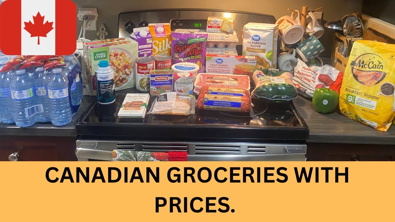 CANADIAN GROCERIES WITH PRICES. 