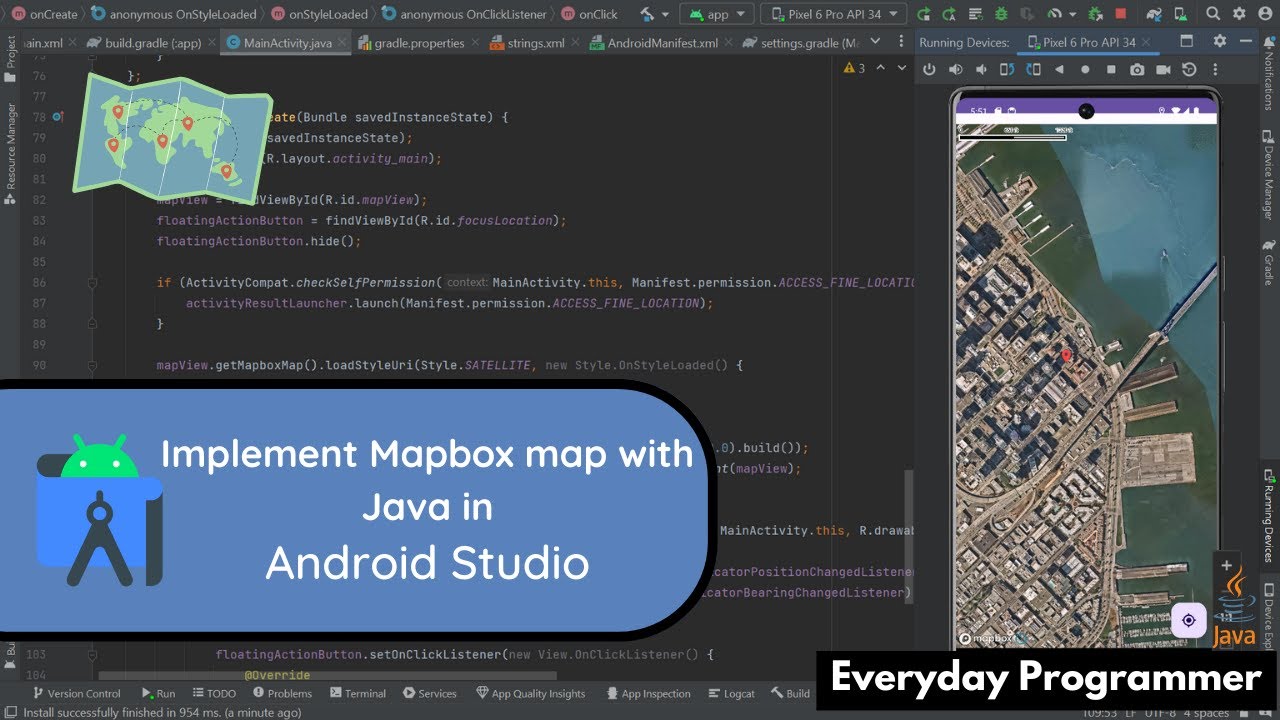 Реализация Mapbox в Android Studio с использованием Java