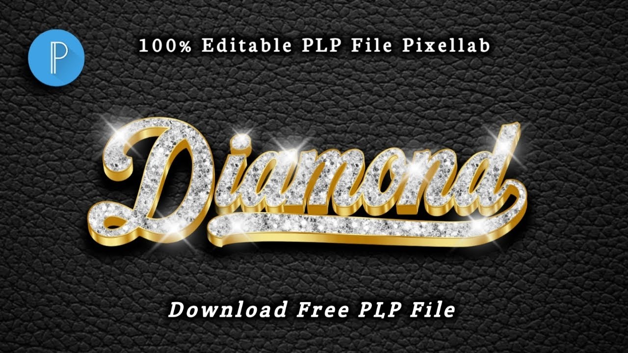 Diamond text effect | 3d glow text effect in pixellab | how to make a 3d text in pixellab | text