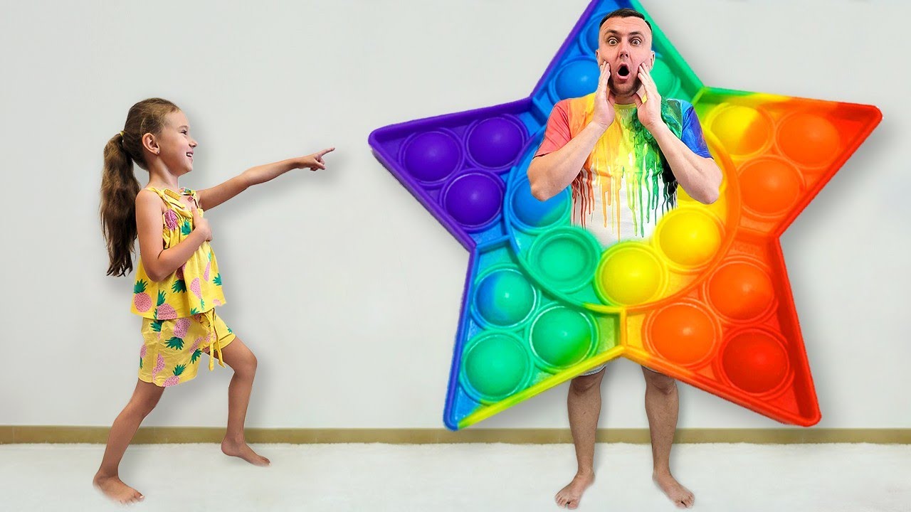 Milana and Dad - Collection of fun of the best Challenges for kids
