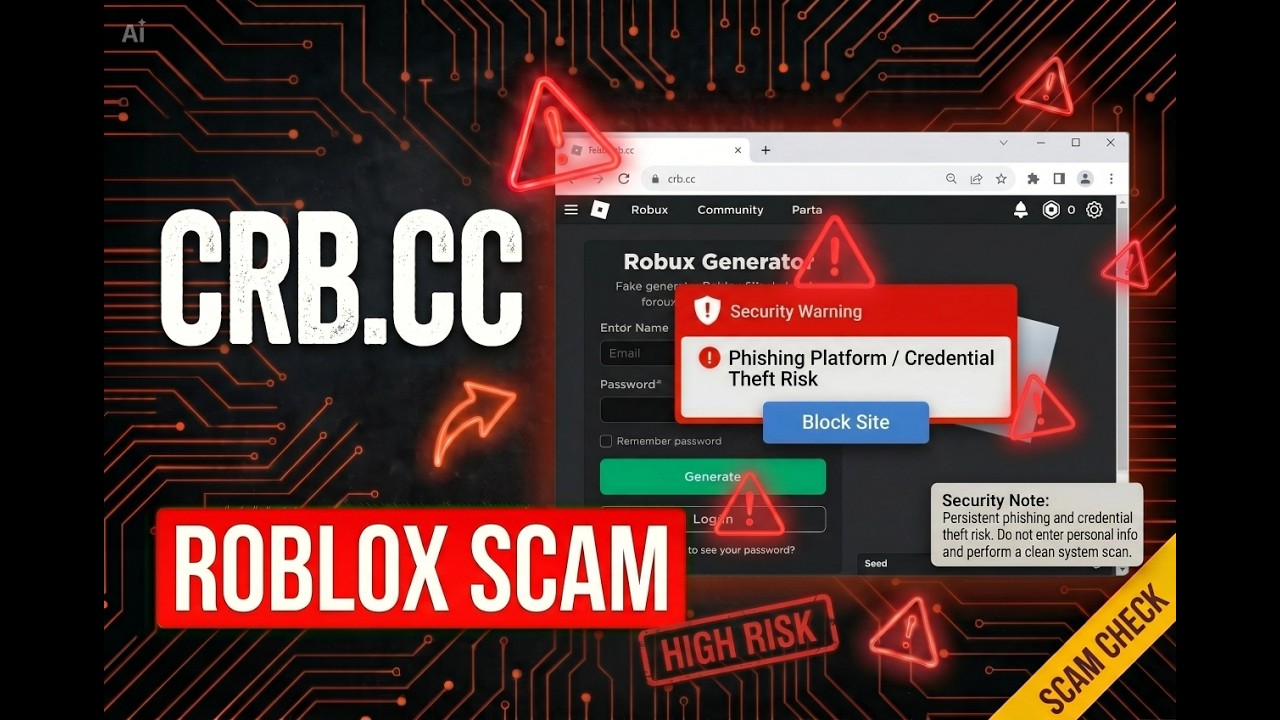 Crb.cc &ndash; Is It Safe? [Roblox Scam Malware]