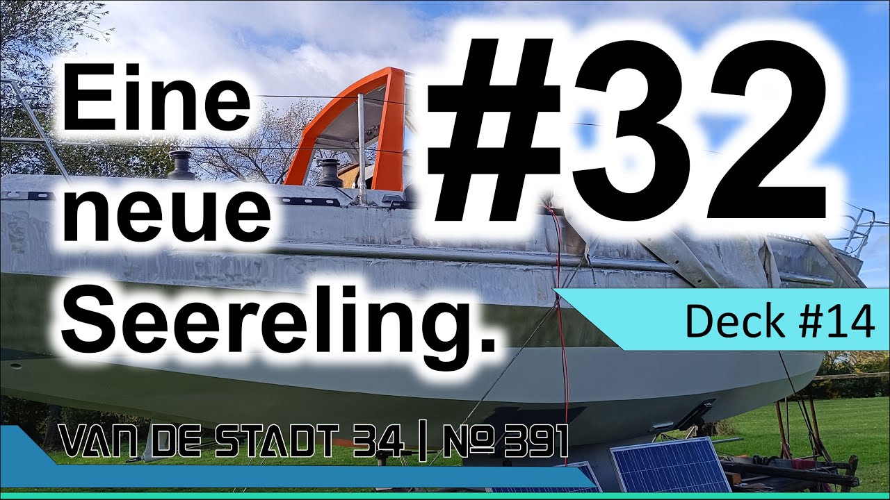 Kapitel 32 - Die neue #Seereling. Alles schön verschweißt, Relingdraht in Schwarz.
