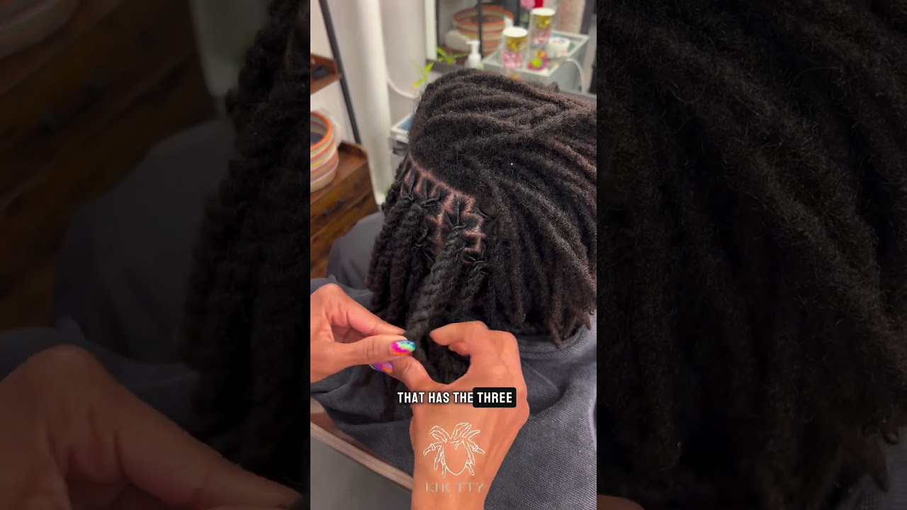 How to 3 Strand Twist Locs #locstyles #retwist #locs #dreads #twists #locstyles @knottyloclab