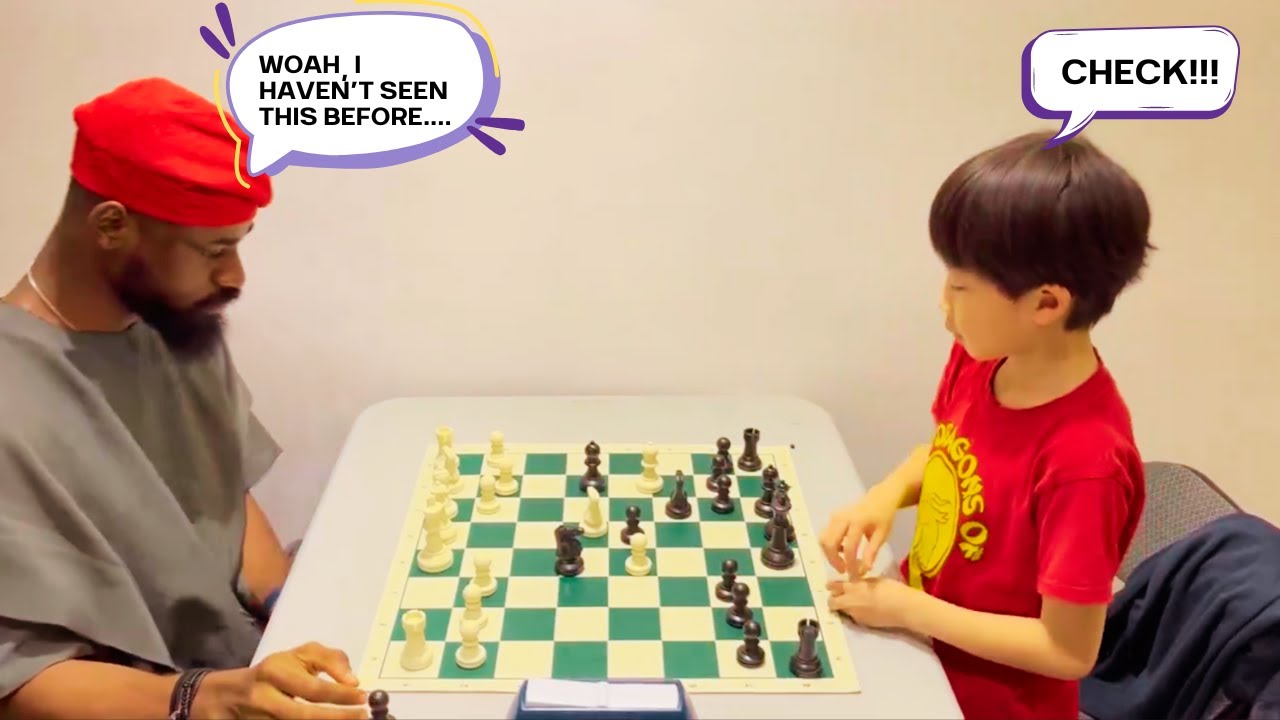 8-year-old Isaac Takes On Nigeria's  Chess Master Tunde Onakoya